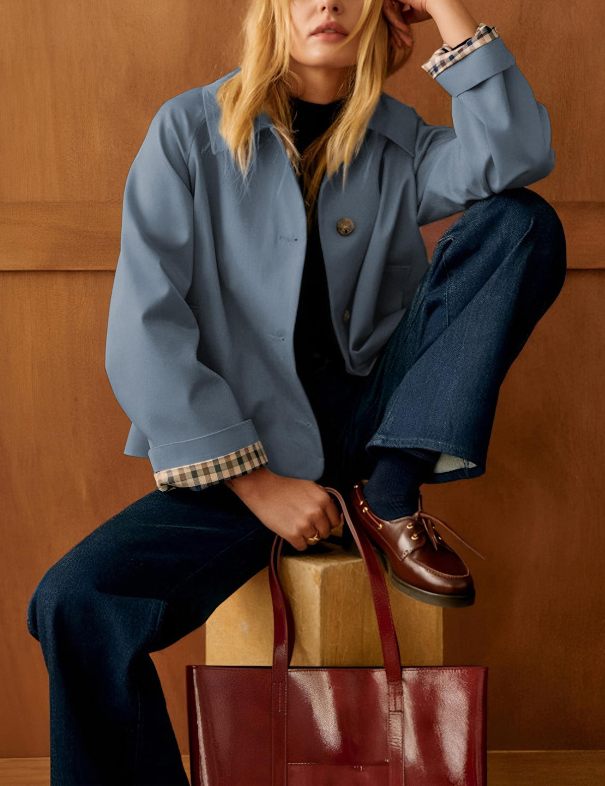 Versatile Casual Jacket for Daily Wear, Work, Travel & Seasonal Transitions, S (Slate Blue)