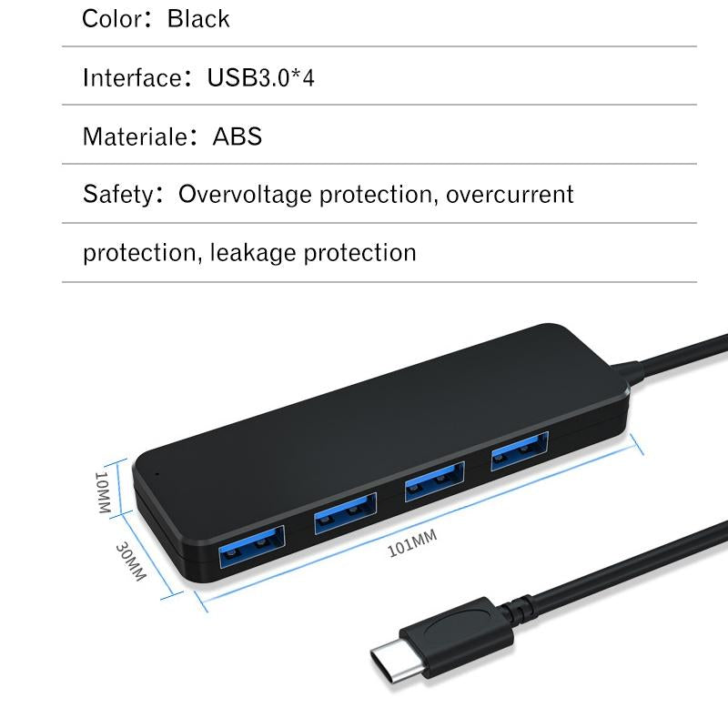 4-Port High Speed Usb2.0 Hub With 5G Extension 25Cm