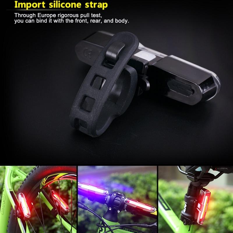Usb Rechargeable Cob Bicycle Tail Light 7505A Red