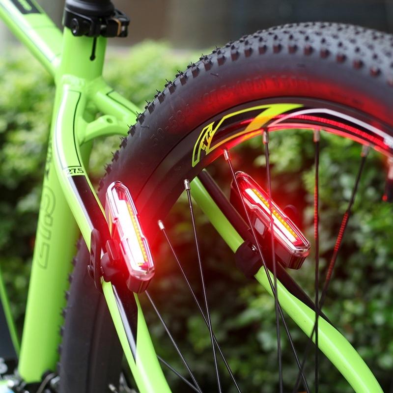 Usb Rechargeable Cob Bicycle Tail Light 7505A Red