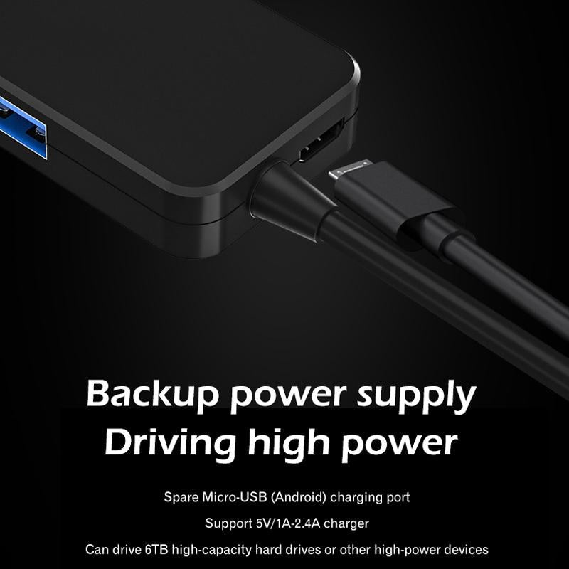 4-Port Usb3.0 Hub With 5G Extension 120Cm Length