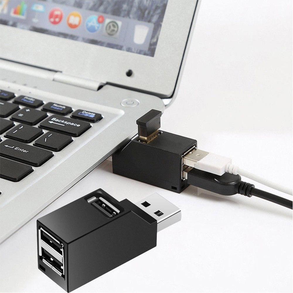Compact 3-Port Usb Hub With Lanyard