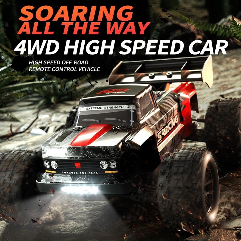 Off-road Remote Control Car - Electric 4wd Alloy Bigfoot - Red