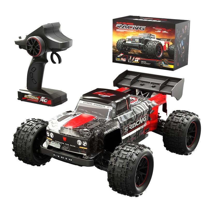 Off-road Remote Control Car - Electric 4wd Alloy Bigfoot - Red