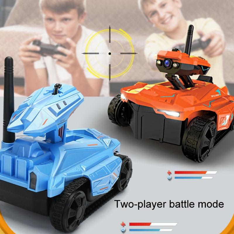 720p Hd Camera Rc Car with Real-time Surveillance and Remote Control - Tank Design - Orange
