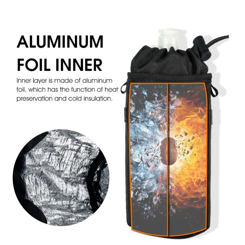 Insulated Bike Water Bottle Bag Black