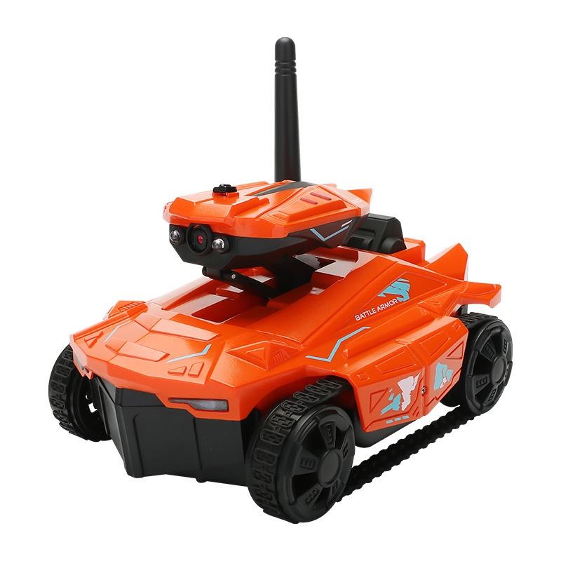 720p Hd Camera Rc Car with Real-time Surveillance and Remote Control - Tank Design - Blue