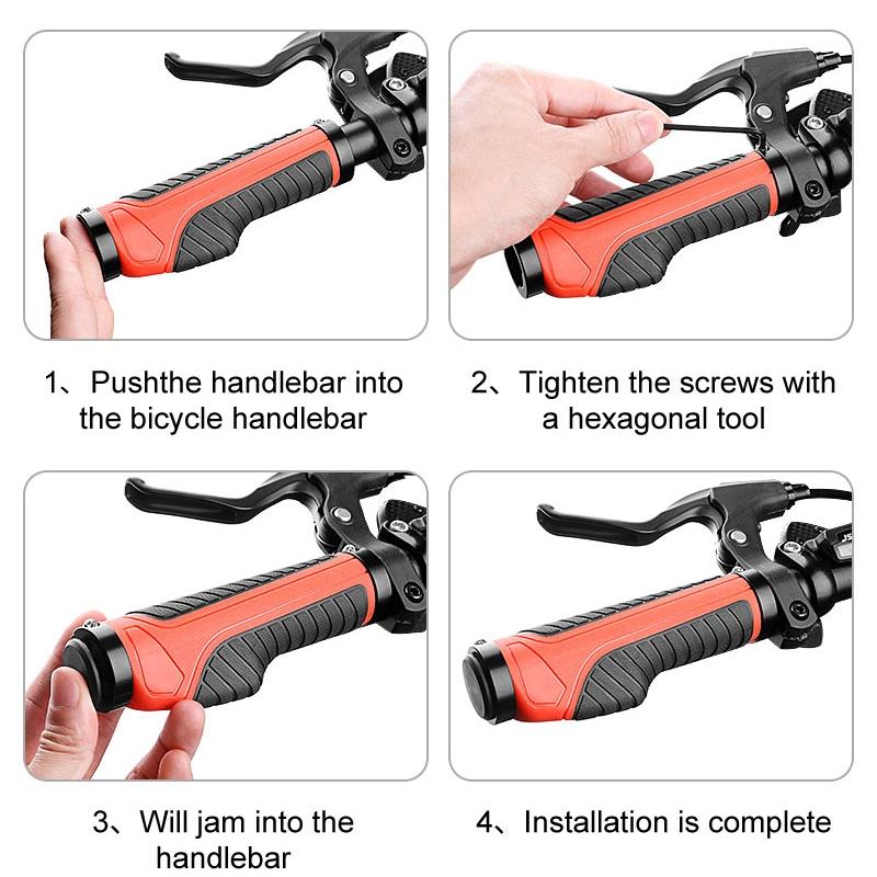 A Pair Of Anti-Slip Bike Handlebar Grips - Blue