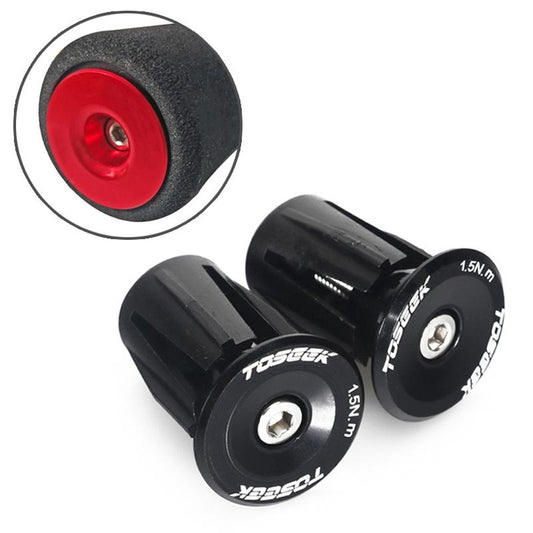 A Pair Of Aluminum Bike Handlebar End Plugs - Green