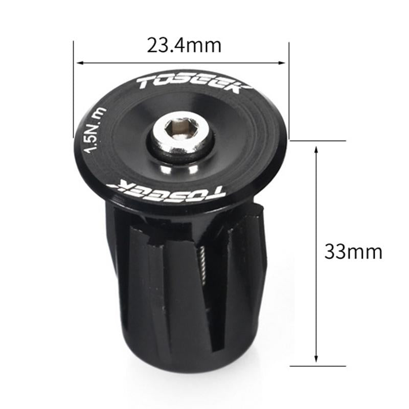 A Pair Of Aluminum Bike Handlebar End Plugs - Green