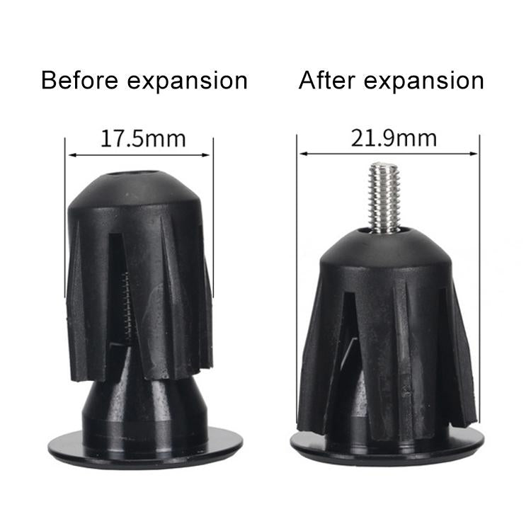 A Pair Of Aluminum Bike Handlebar End Plugs - Grey