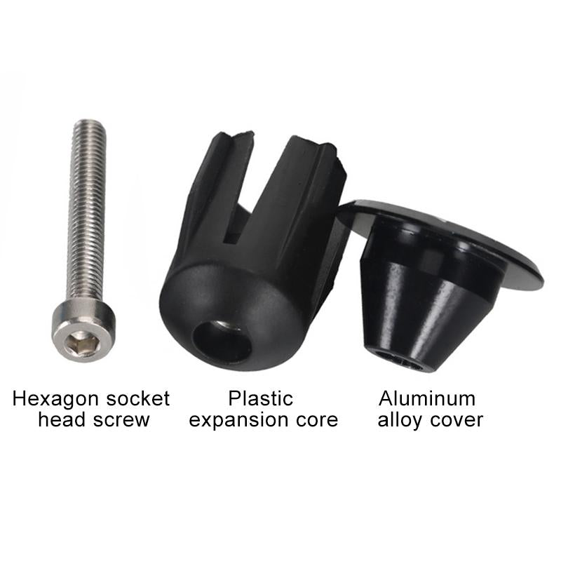 A Pair Of Aluminum Bike Handlebar End Plugs - Blue