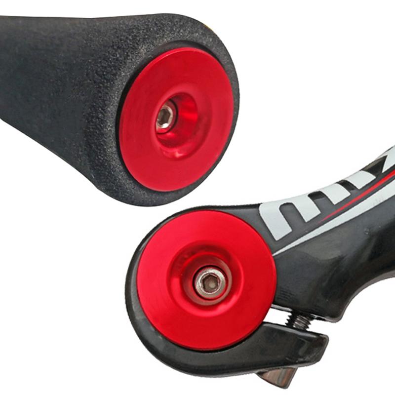 A Pair Of Aluminum Bike Handlebar End Plugs - Purple