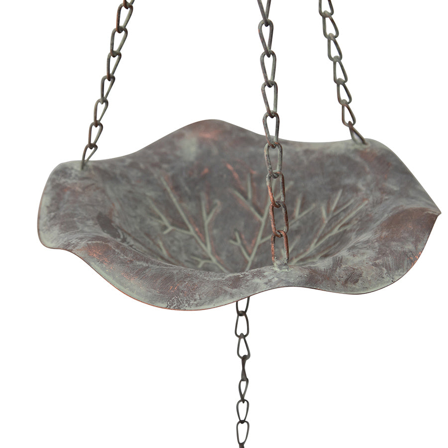 Hanging Lilypad Birdfeeder w Dragonfly & Bell 84cm