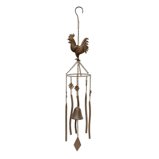Hanging Chicken Windchime + Cast Iron Bell 78cm