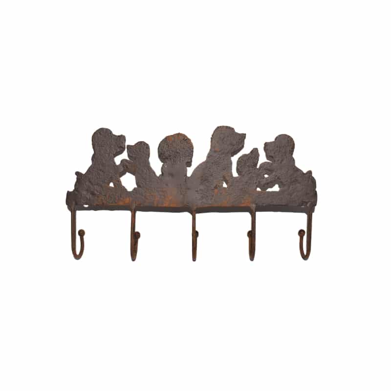 Cute Dogs 5 Hooks Wall Hanging 22cm
