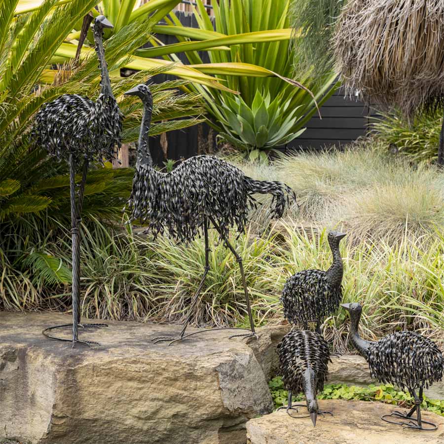 Metal Mrs Emu Garden Statue 55x92cm
