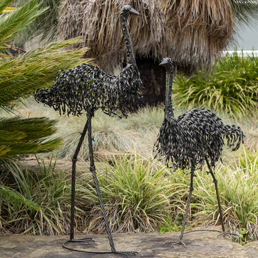 Metal Mrs Emu Garden Statue 55x92cm