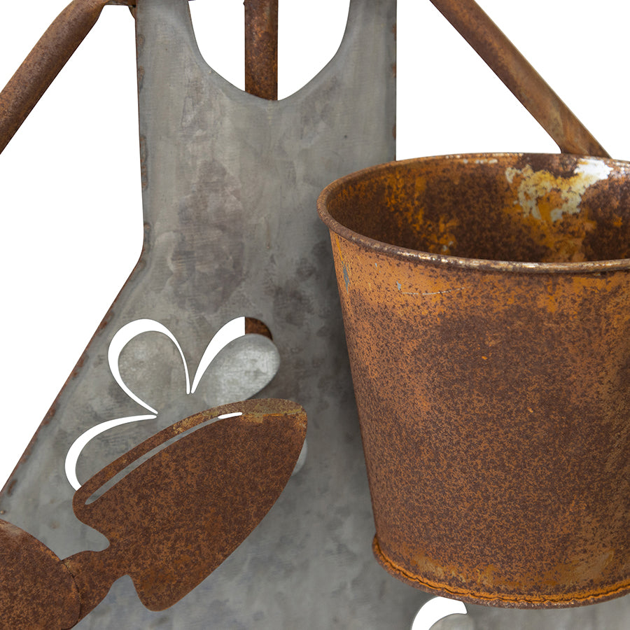 Set 2 Asst Farm Kid Planters 29x82cm