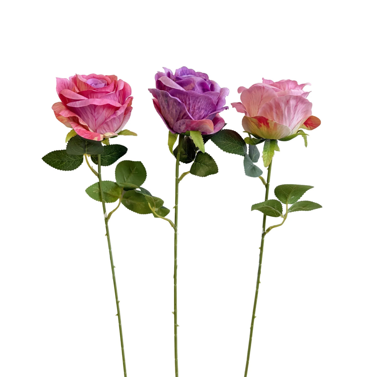 Bulk 24 Artificial Gradient Tone Rose Stem 3 Asst