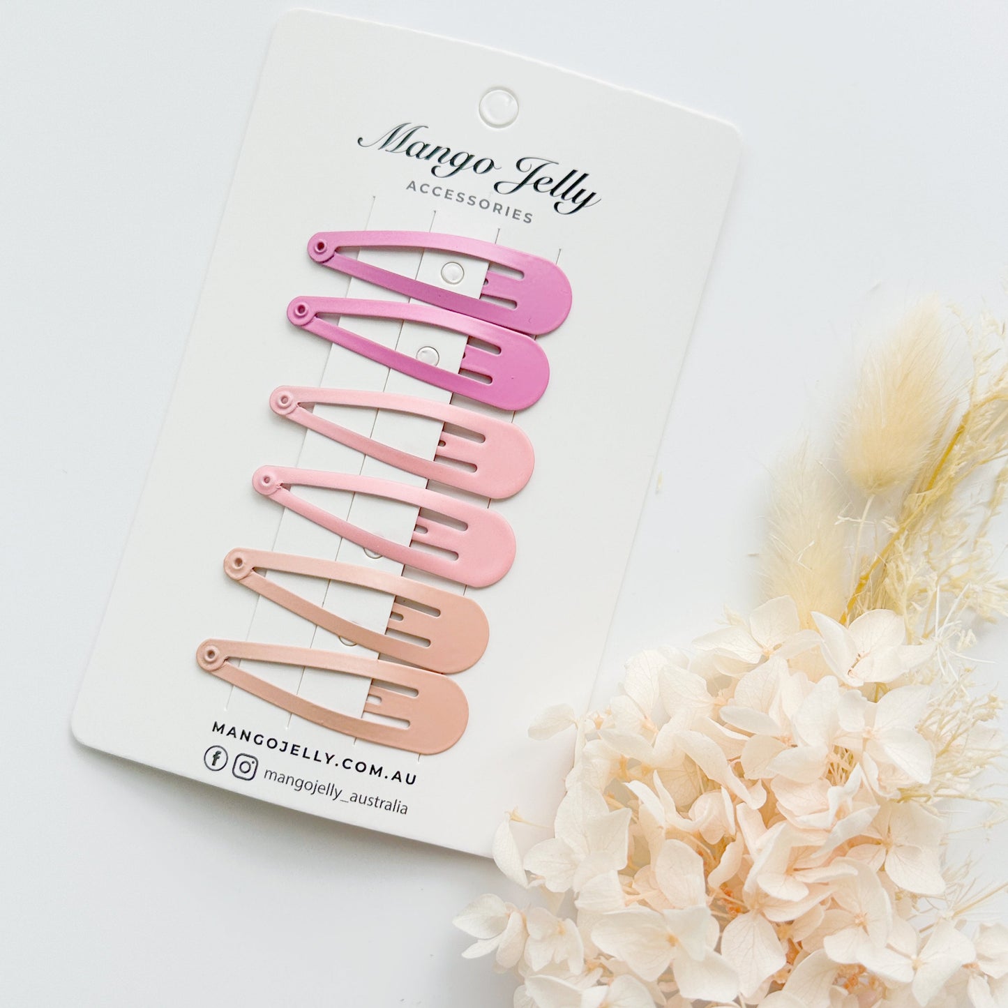 Essential Snap Hair clips - Pink - 12 Pieces