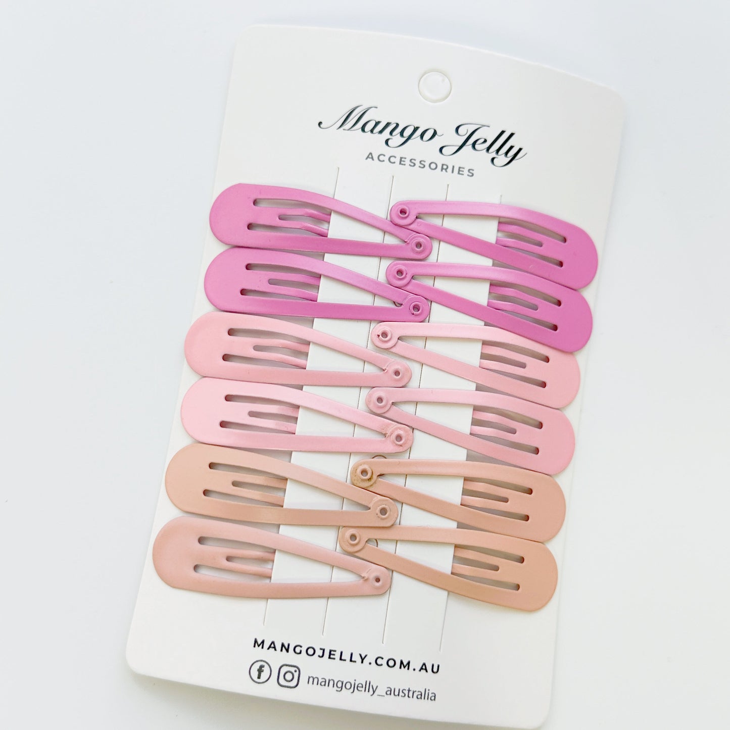 Essential Snap Hair clips - Pink - 12 Pieces