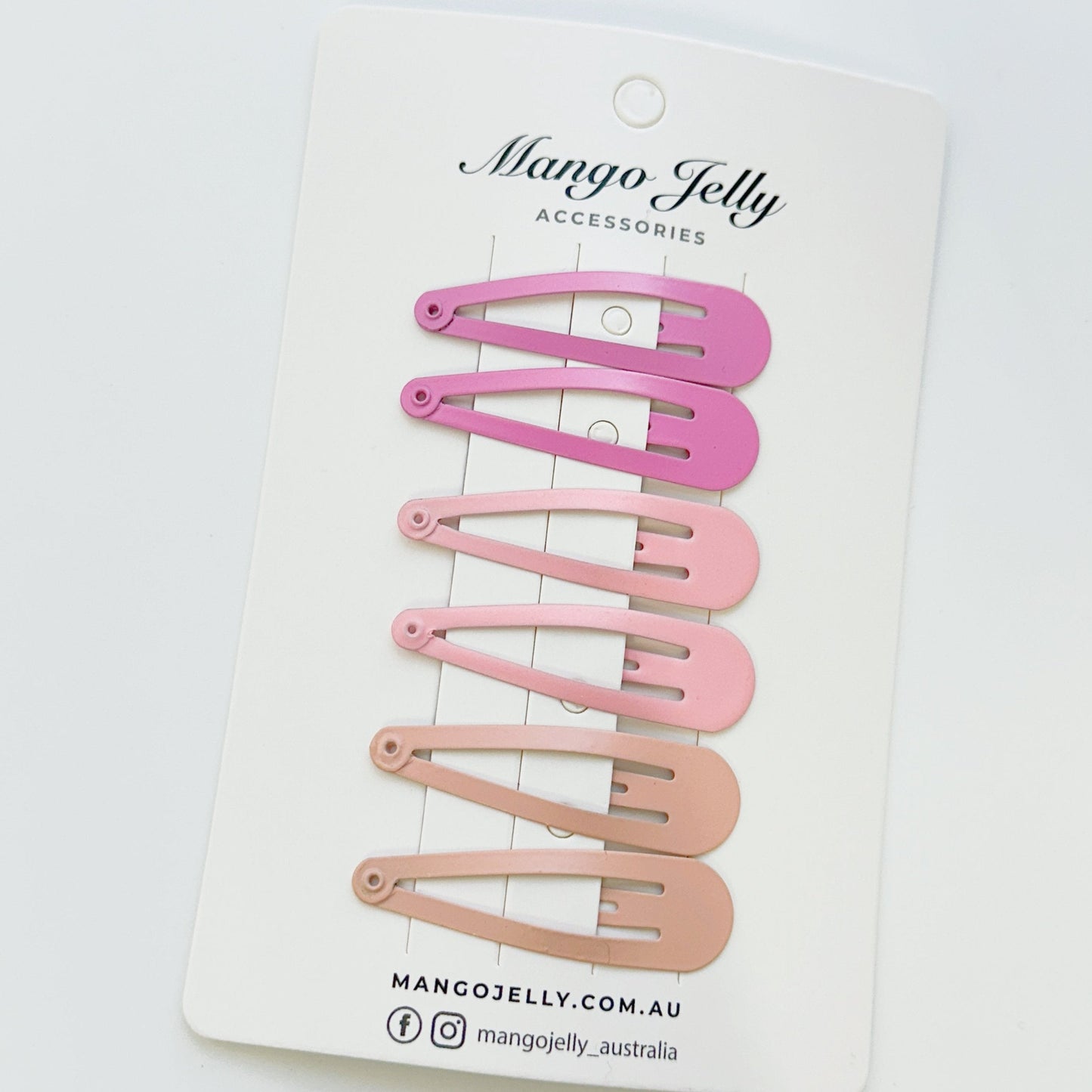 Essential Snap Hair clips - Pink - 12 Pieces