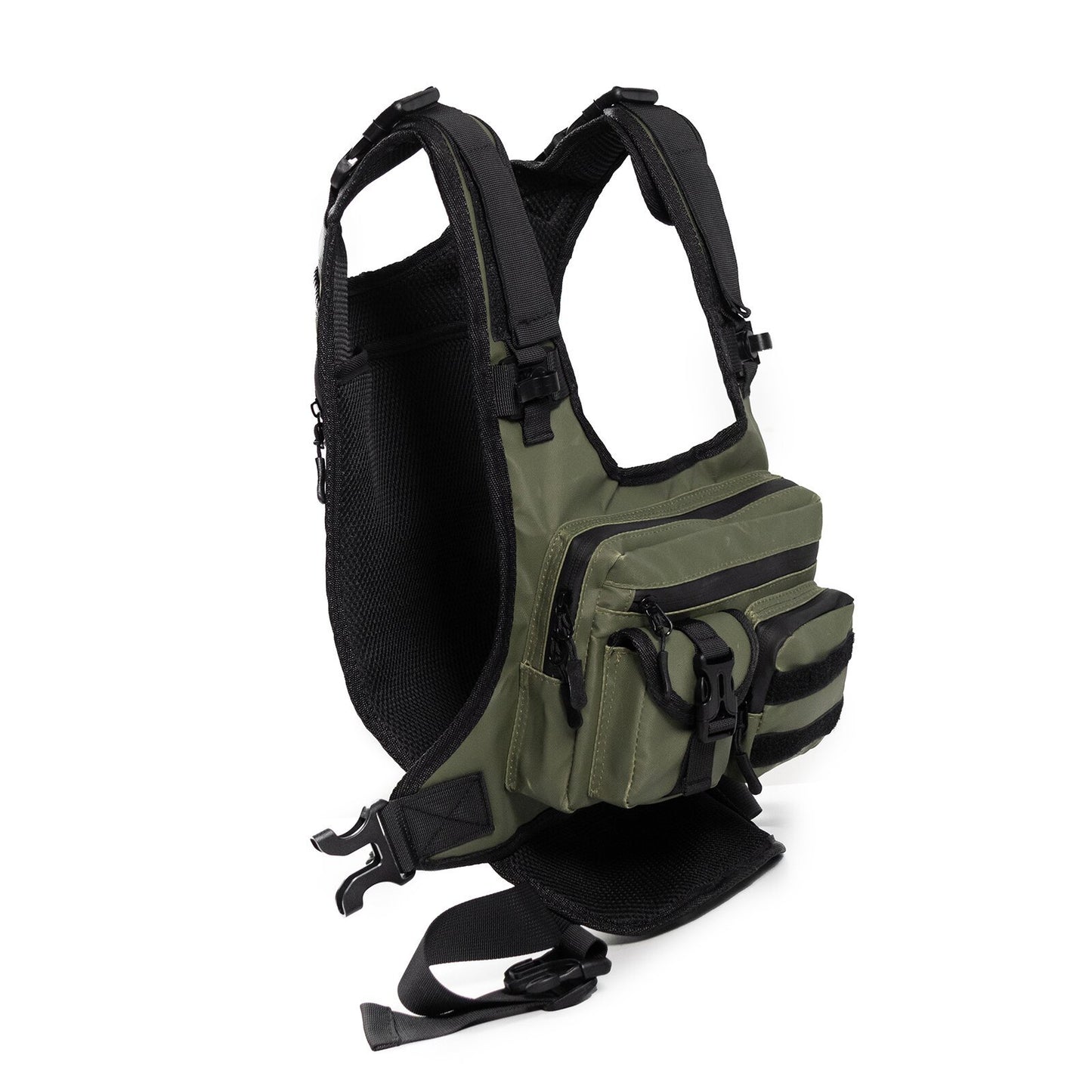 Green Outdoor Tactical Chest Bag - CS Running Hydration Sports Chest Pack for Men (0.572kg, 30x30x6 cm)