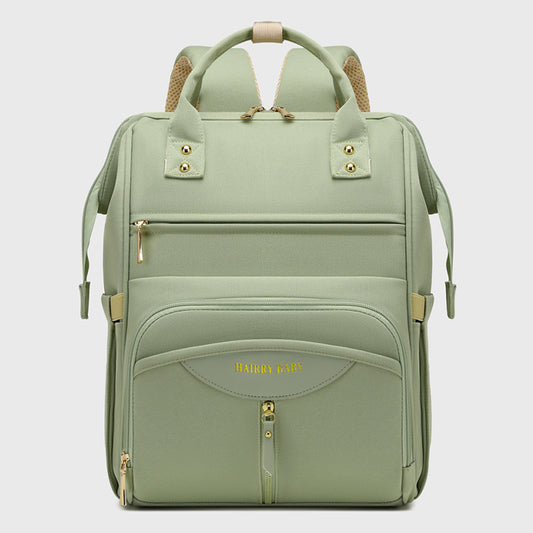 Multifunctional Diaper Bag Backpack(Green) - Large Capacity & Organized Storage for Baby Essentials