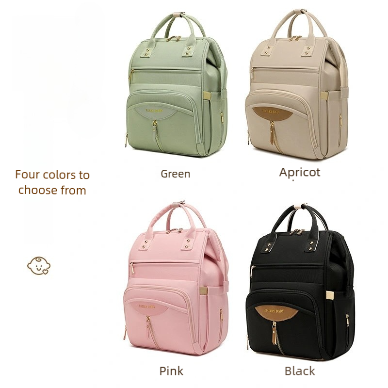 Multifunctional Diaper Bag Backpack(Black) - Large Capacity & Organized Storage for Baby Essentials