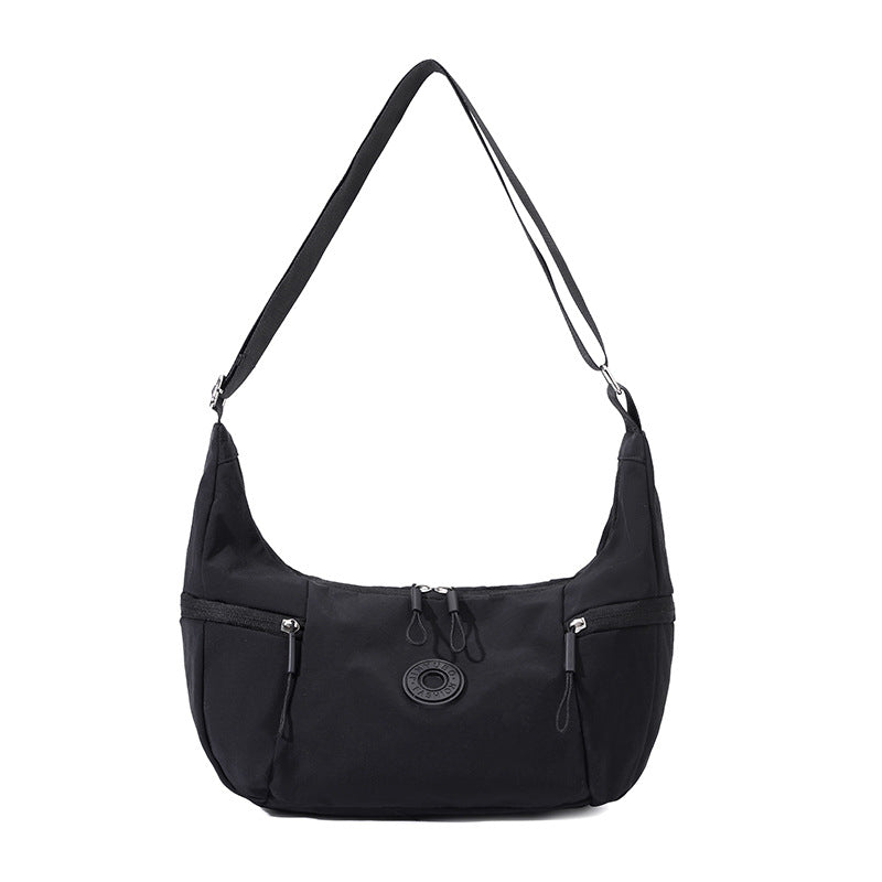 Black Stylish & Lightweight Nylon Crossbody Bag for Women - Large Capacity Shoulder Hobo Bag with Water-Resistant Finish, Perfect for Travel & Daily Use