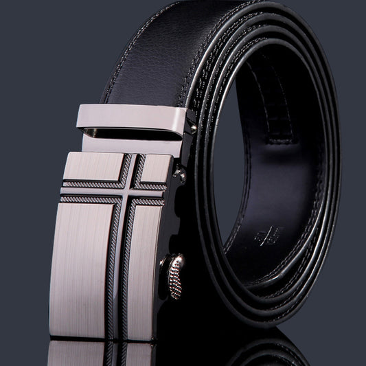 Valentine's Day Gift - Premium Men's Genuine Leather Automatic Buckle Belt - Business & Casual(Style 6)