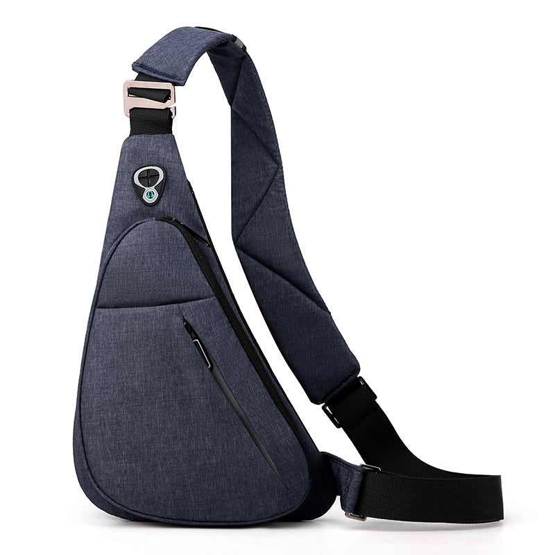 Blue on the right shoulder New Men's Reflective Crossbody Sling Bag - Casual Commuter Shoulder Chest Pack for Daily Essentials