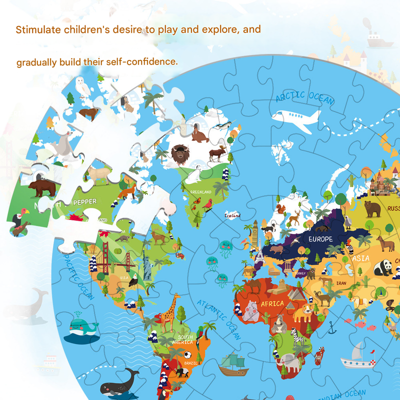 Space luminous jigsaw puzzle Round Cardboard 70-Piece Jigsaw Puzzle - Educational Kids Puzzle Toy, Fun & Engaging