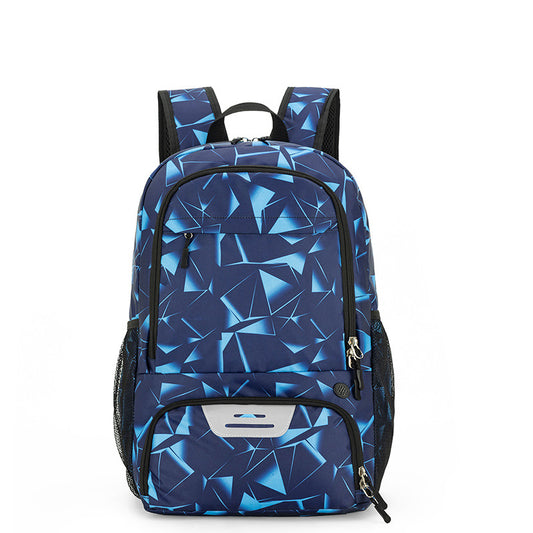 Blue Sports Backpack with Separate Shoe & Ball Compartments - Waterproof Gym Bag for Basketball, Soccer, Travel & Daily Use