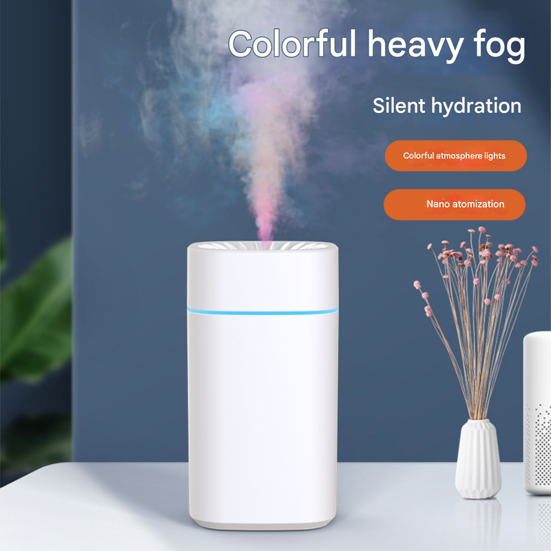Green 2-in-1 Ultrasonic Air Humidifier & Essential Oil Diffuser with 7-Color LED Night Light - Quiet Desktop Mini Humidifier for Home, Office, Bedroom