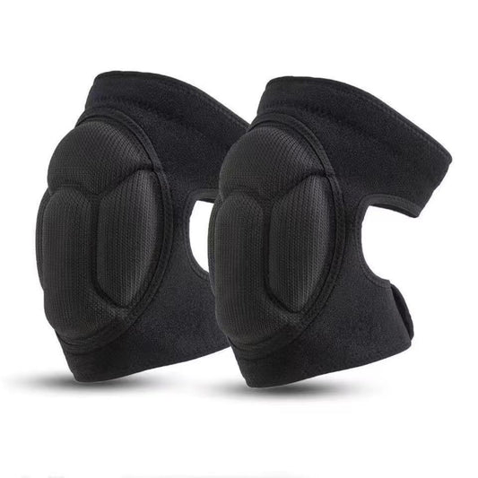 2 Pack Black Thick EVA Foam Knee Pads Anti-Slip Breathable Sponge Knee Guards for Gardening Flooring Dance Volleyball & Work Impact Protection(Size L)