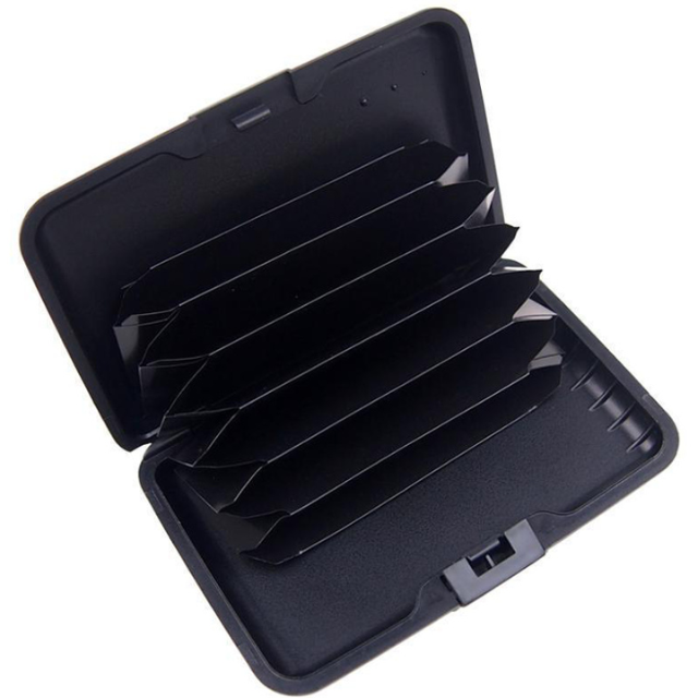 3-Pcs Purple Slim Aluminium Credit Card Holder RFID Blocking Wallet Hard Shell Case Business Card Organiser Lightweight Pocket Size for Everyday Use