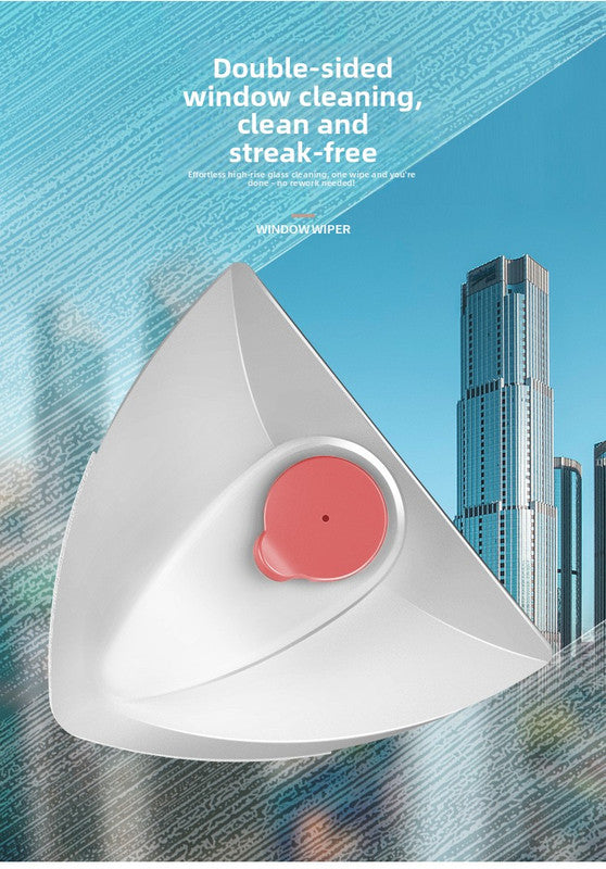 Magnetic Double Sided Window Cleaner with Water Tank 8-15mm Single Glazing Glass Wiper Tool High Rise Safety Rope