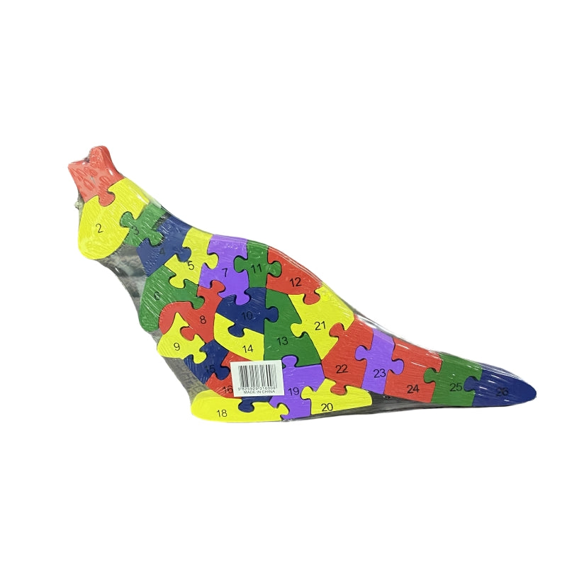 WOODEN ANIMAL PUZZLES ALPHABET AND NUMBER ASSORTED - Snake