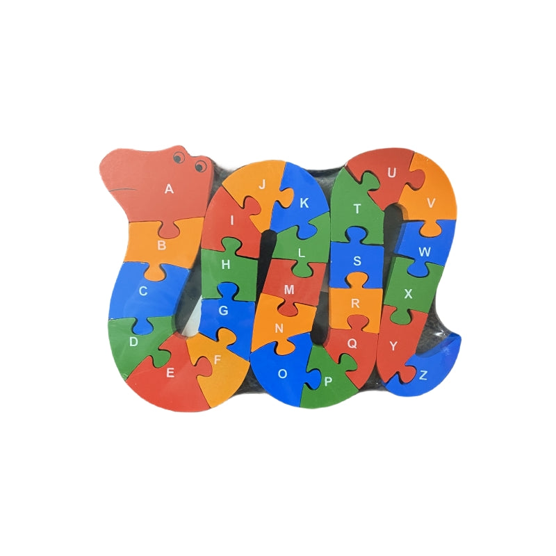 WOODEN ANIMAL PUZZLES ALPHABET AND NUMBER ASSORTED - Owl