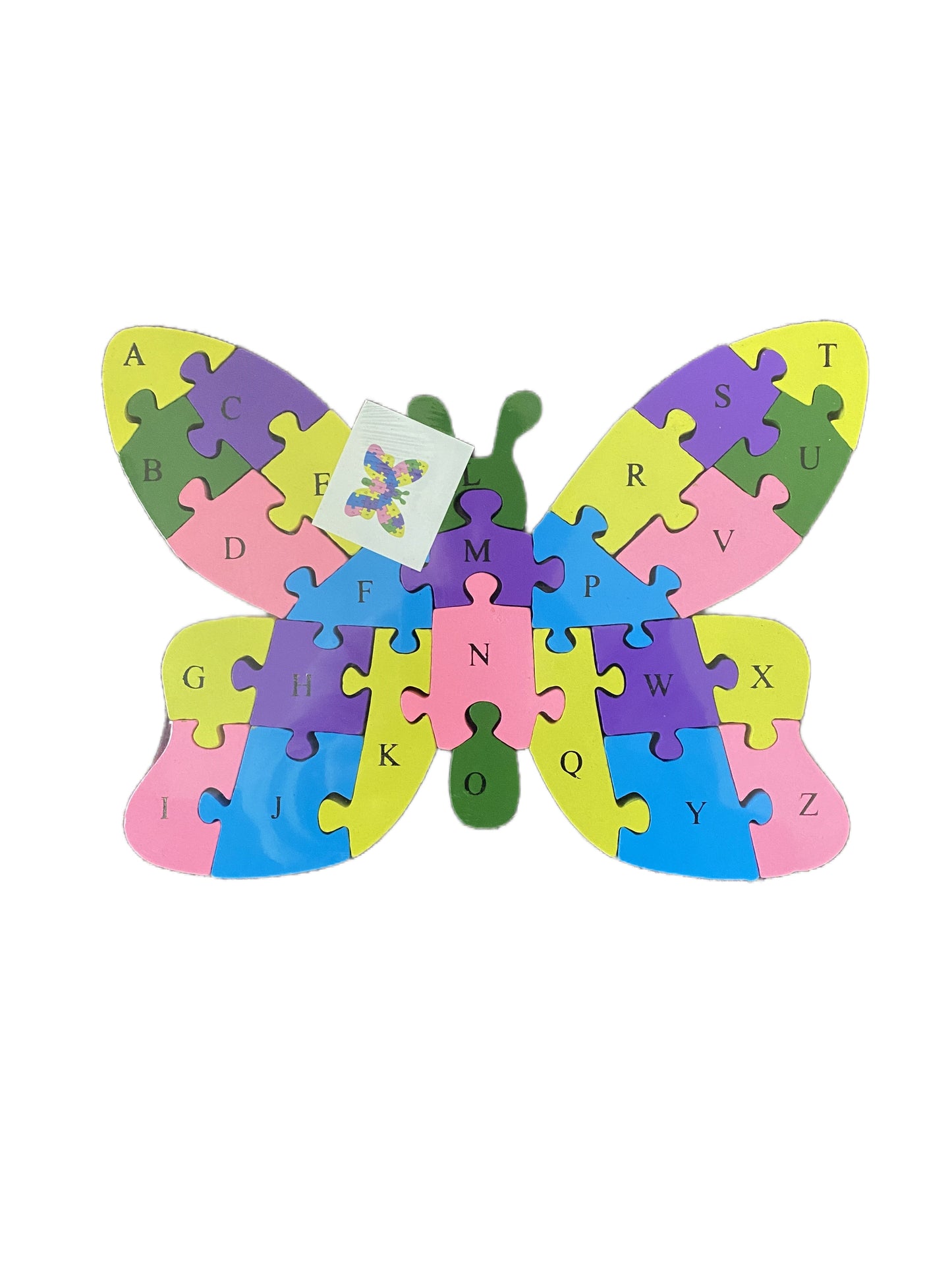 WOODEN ANIMAL PUZZLES ALPHABET AND NUMBER ASSORTED - Elephant