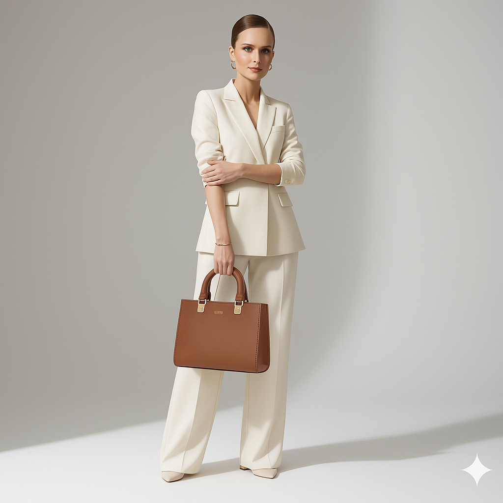 Bagco Valette Leather Satchel-Black