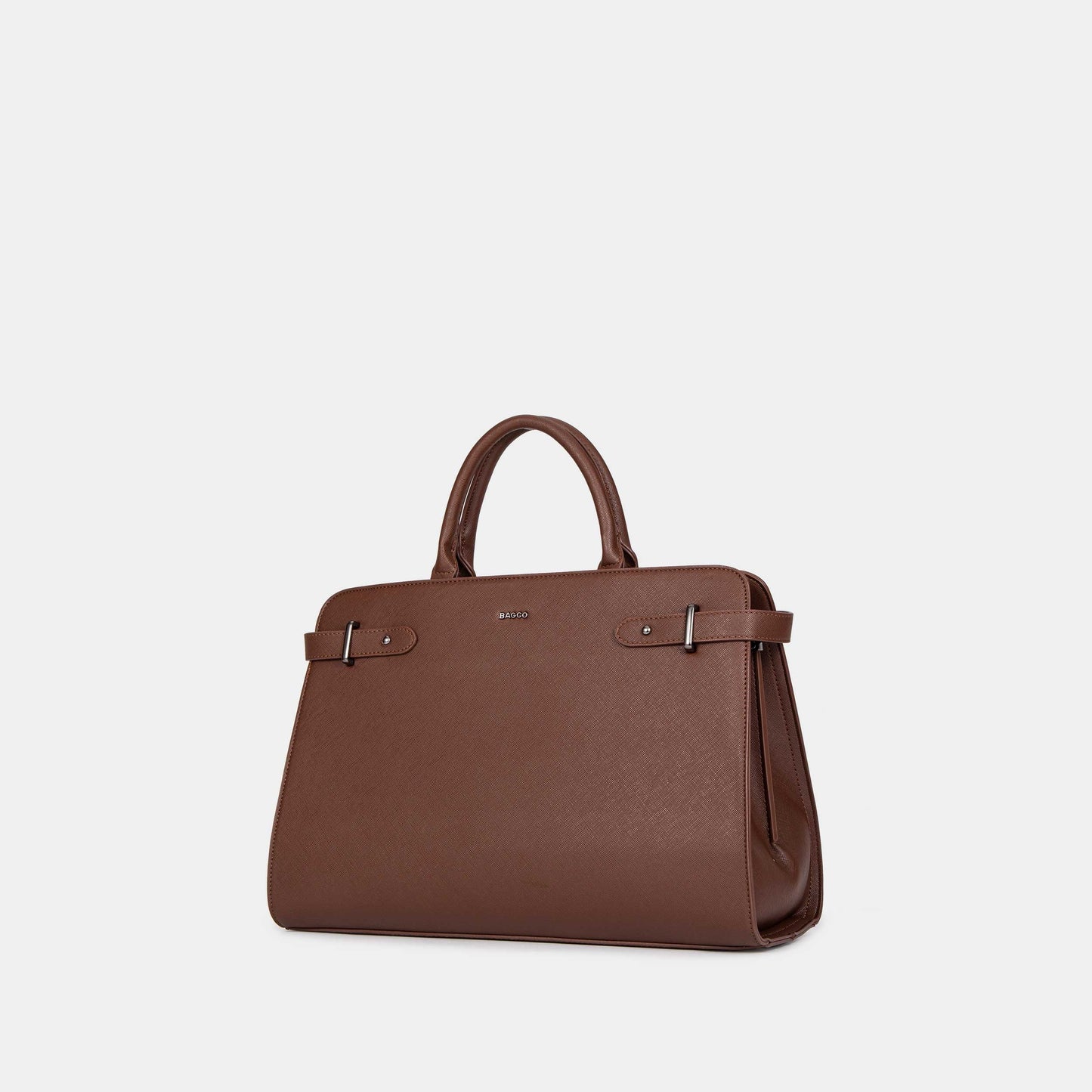 Bagco Bravura Leather Tote Set-Coffee
