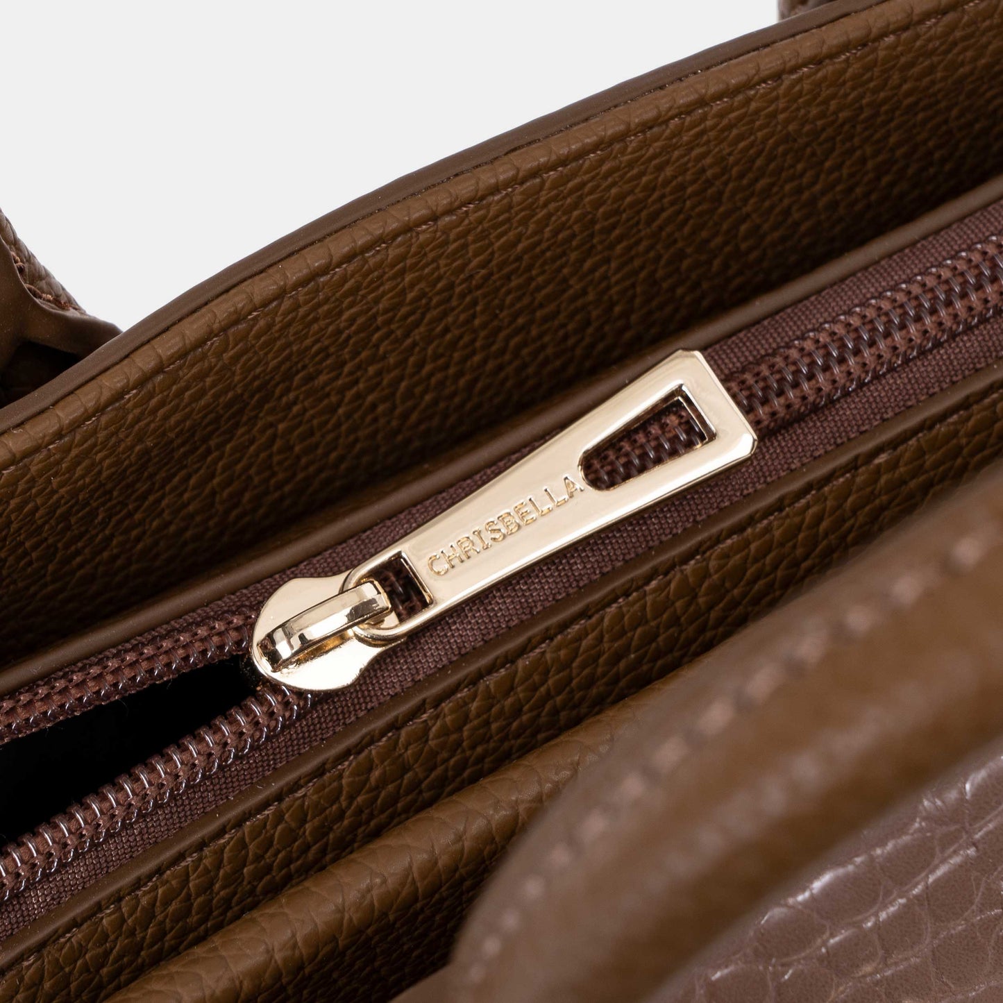 Chrisbella Elodie Leather Satchel-Black