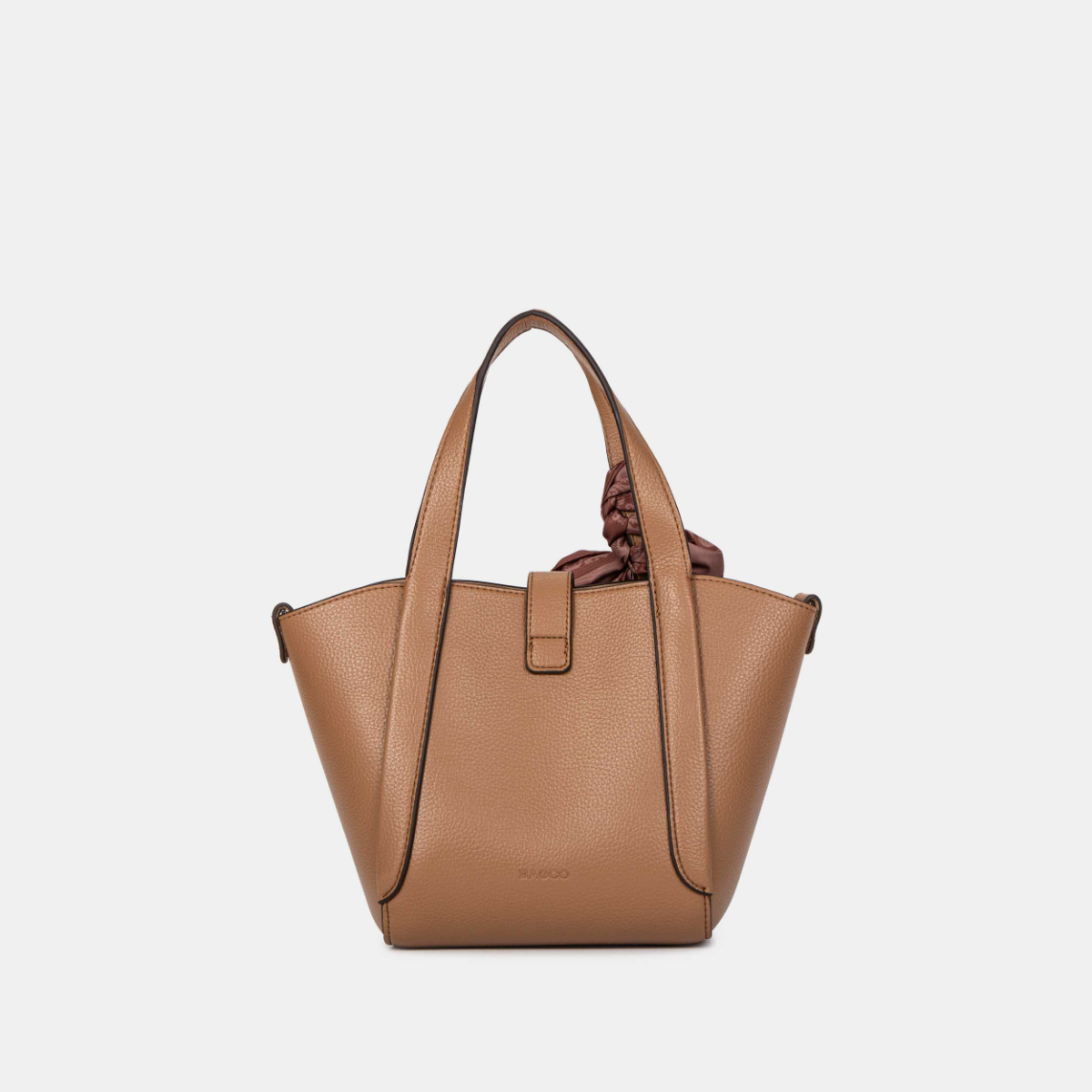 Bagco Noelle Leather Tote-Light Grey